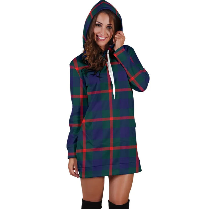 Scottish Agnew Modern Clan Tartan Hoodie Dress