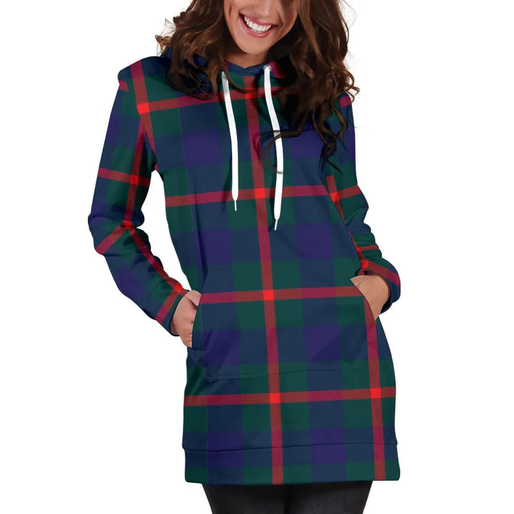 Scottish Agnew Modern Clan Tartan Hoodie Dress
