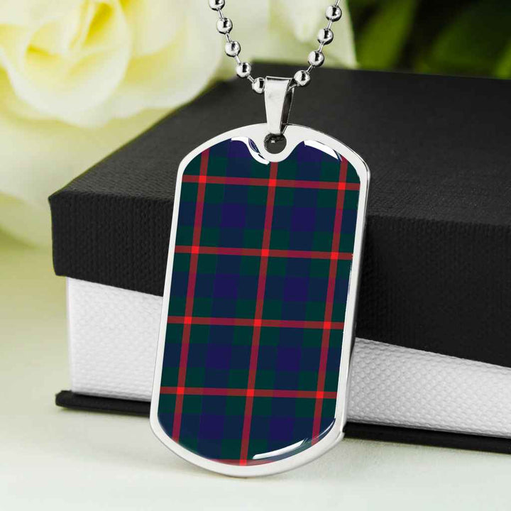 Scottish Agnew Modern Clan Tartan Military Dog Tag Necklace Tartan Plaid 5