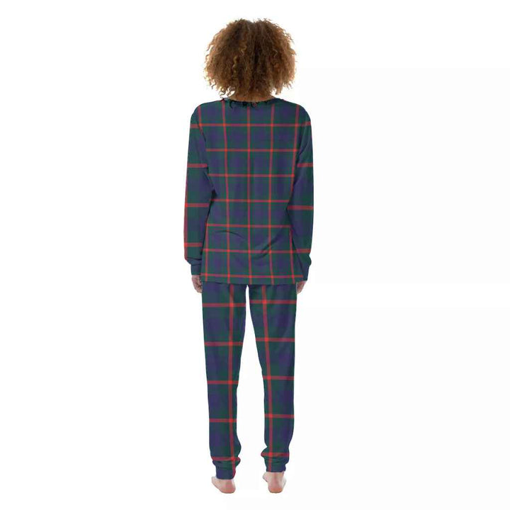 Scottish Agnew Modern Clan Tartan Pajama Set Women Back Side Tartan Plaid