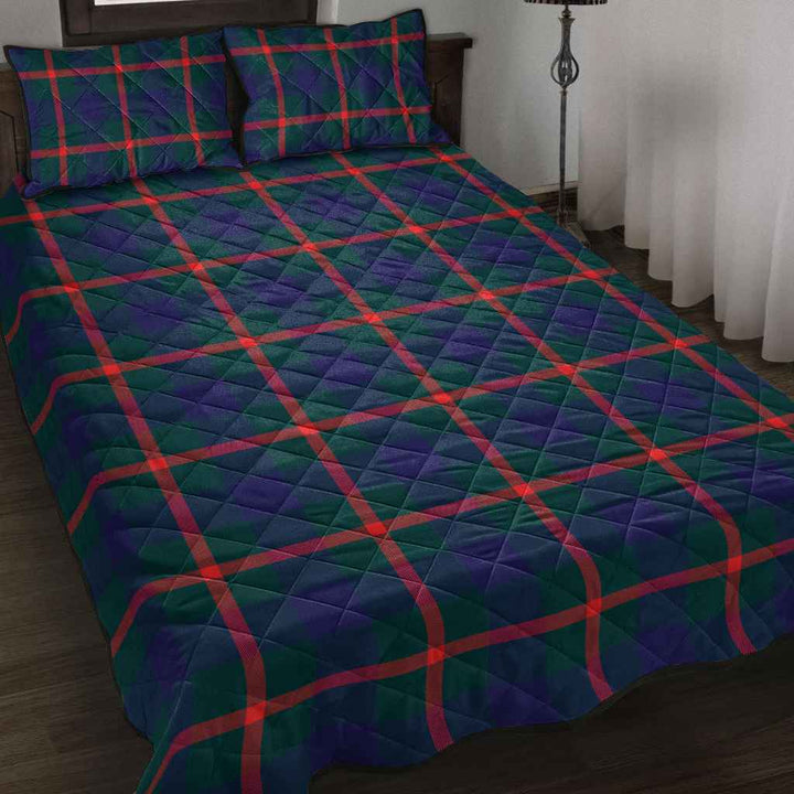 Scottish Agnew Modern Clan Tartan Quilt Bed Set Tartan Plaid 2