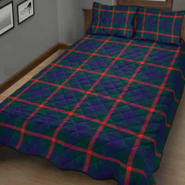 Scottish Agnew Modern Clan Tartan Quilt Bed Set Tartan Plaid 3