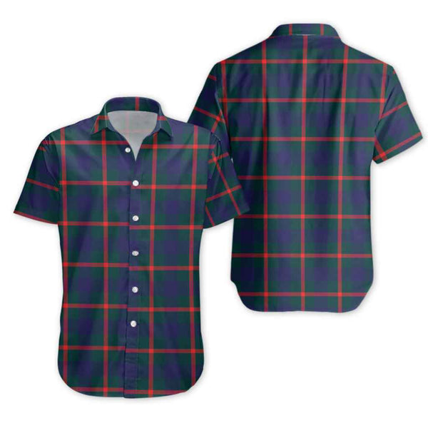 Scottish Agnew Modern Clan Tartan Short Sleeve Shirt Tartan Plaid