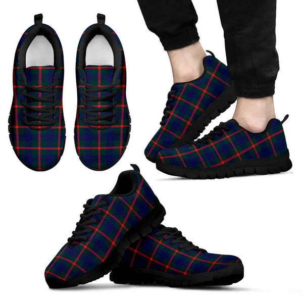 Scottish Agnew Modern Clan Tartan Sneakers Black Sole Tartan Plaid