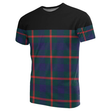Scottish Agnew Modern Clan Tartan T-Shirt Horizontal Style Front Side Tartan Plaid