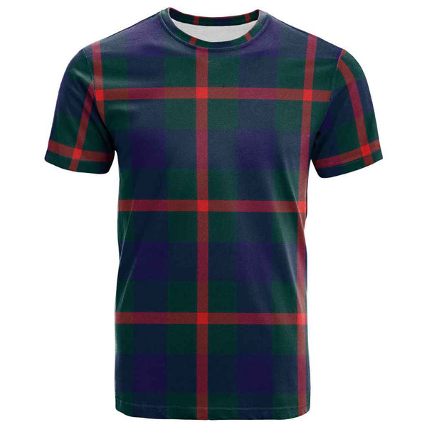 Scottish Agnew Modern Clan Tartan T-Shirt Front Side Tartan Plaid