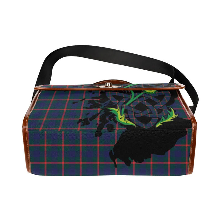 Scottish Agnew Modern Clan Tartan Waterproof Canvas Bag With Thistle Tartan Plaid 5