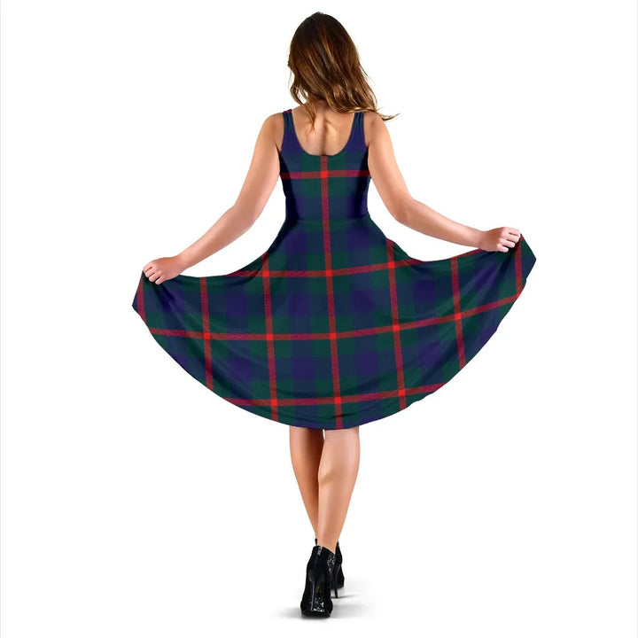 Scottish Agnew Modern Clan Tartan Women Midi Dress