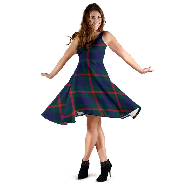 Scottish Agnew Modern Clan Tartan Women Midi Dress
