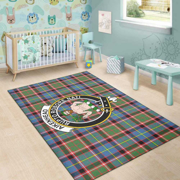 Scottish Aikenhead Clan Crest Tartan Area Rug Tartan Plaid 5