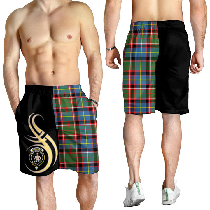 Scottish Aikenhead Clan Crest Tartan Believe in Me Men's Shorts