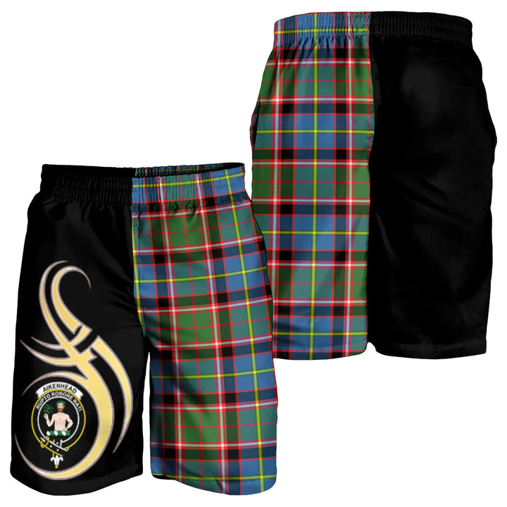 Scottish Aikenhead Clan Crest Tartan Believe in Me Men's Shorts