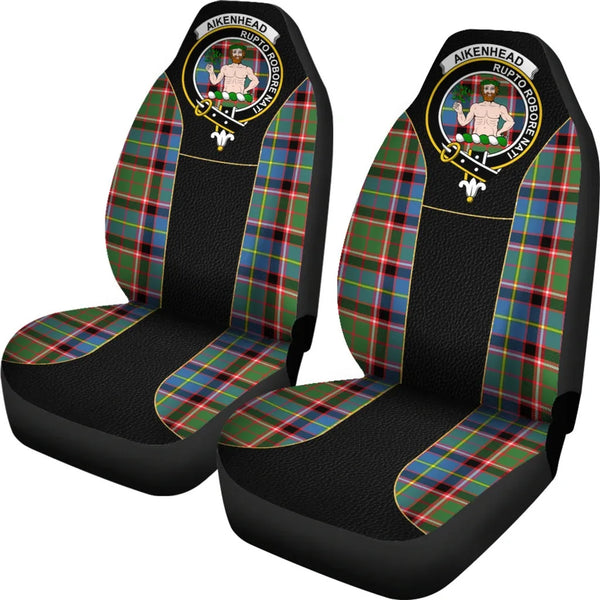 Scottish Aikenhead Clan Crest Tartan Car Seat Covers - Special Style 2