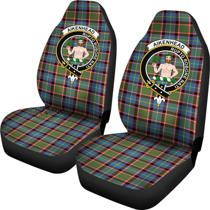 Scottish Aikenhead Clan Crest Tartan Car Seat Covers 1