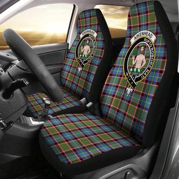 Scottish Aikenhead Clan Crest Tartan Car Seat Covers 2