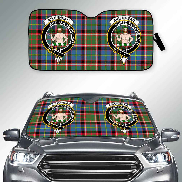 Scottish Aikenhead Clan Crest Tartan Car Windshield Sun Shade Tartan Plaid 2