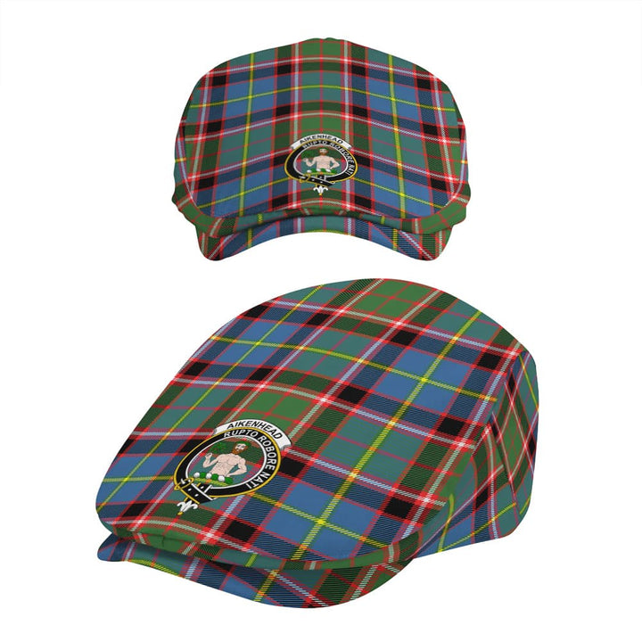 Scottish Aikenhead Clan Crest Tartan Flat Cap Tartan Plaid 5