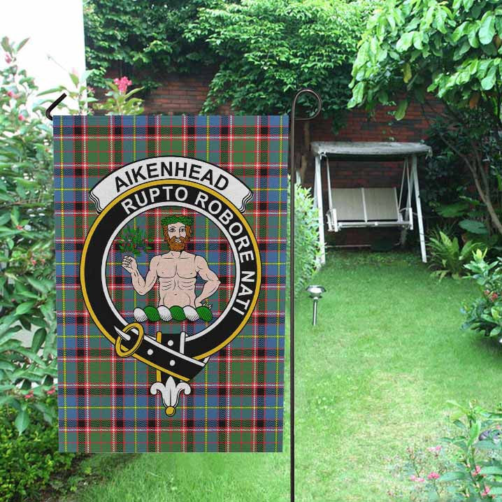 Scottish Aikenhead Clan Crest Tartan Garden Flag Tartan Plaid 2