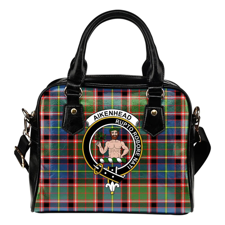 Scottish Aikenhead Clan Crest Tartan Shoulder Handbag Tartan Plaid 1