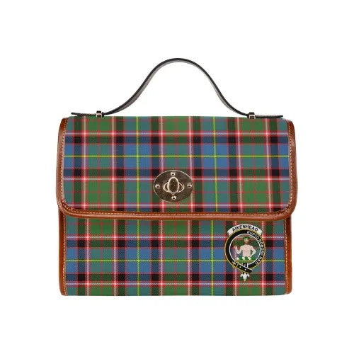 Scottish Aikenhead Clan Crest Tartan Waterproof Canvas Bag Tartan Plaid 2