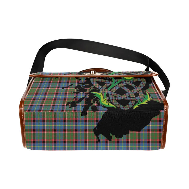 Scottish Aikenhead Clan Tartan Waterproof Canvas Bag With Thistle Tartan Plaid 5