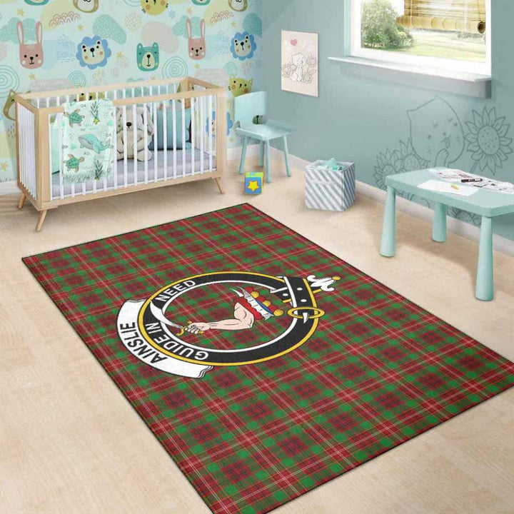 Scottish Ainslie Clan Crest Tartan Area Rug Tartan Plaid 5