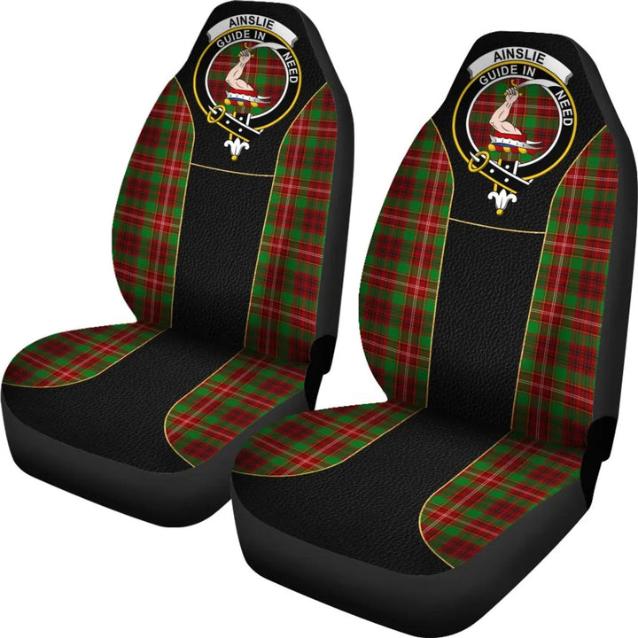 Scottish Ainslie Clan Crest Tartan Car Seat Covers - Special Style 2