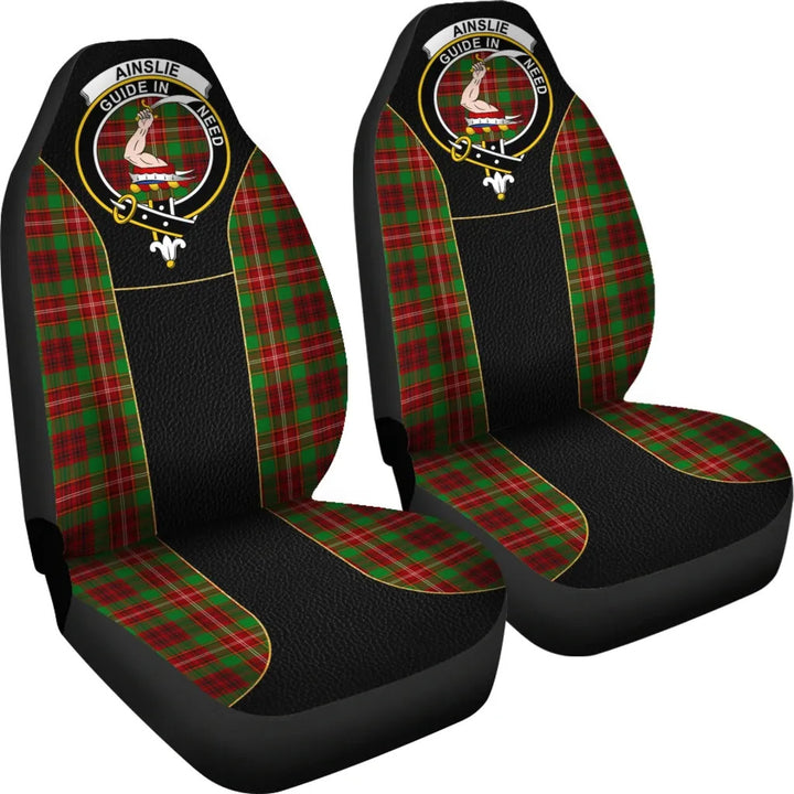 Scottish Ainslie Clan Crest Tartan Car Seat Covers - Special Style 4