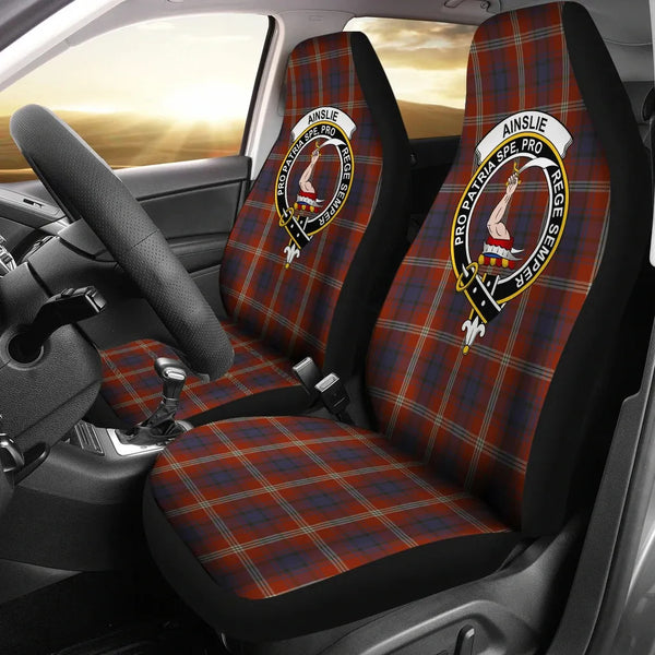 Scottish Ainslie Clan Crest Tartan Car Seat Covers 2