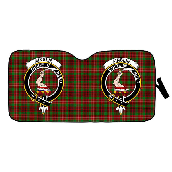 Scottish Ainslie Clan Crest Tartan Car Windshield Sun Shade Tartan Plaid 1