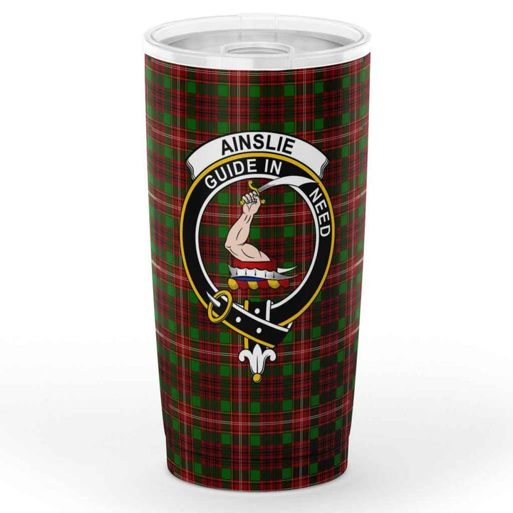 Scottish Ainslie Clan Crest Tartan Insulated Tumbler Tartan Plaid 1