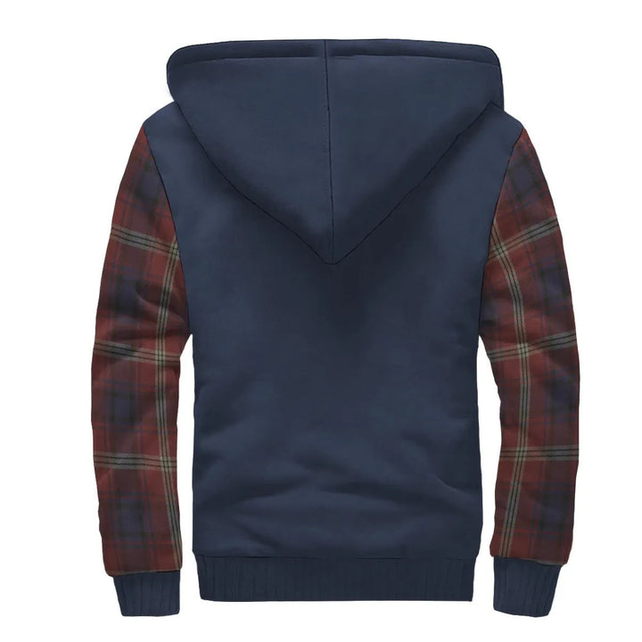 Scottish Ainslie Clan Crest Tartan Plaid Sleeve Sherpa Hoodie