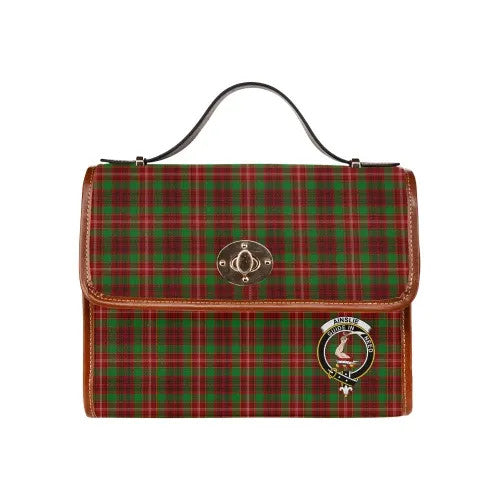 Scottish Ainslie Clan Crest Tartan Waterproof Canvas Bag Tartan Plaid 2