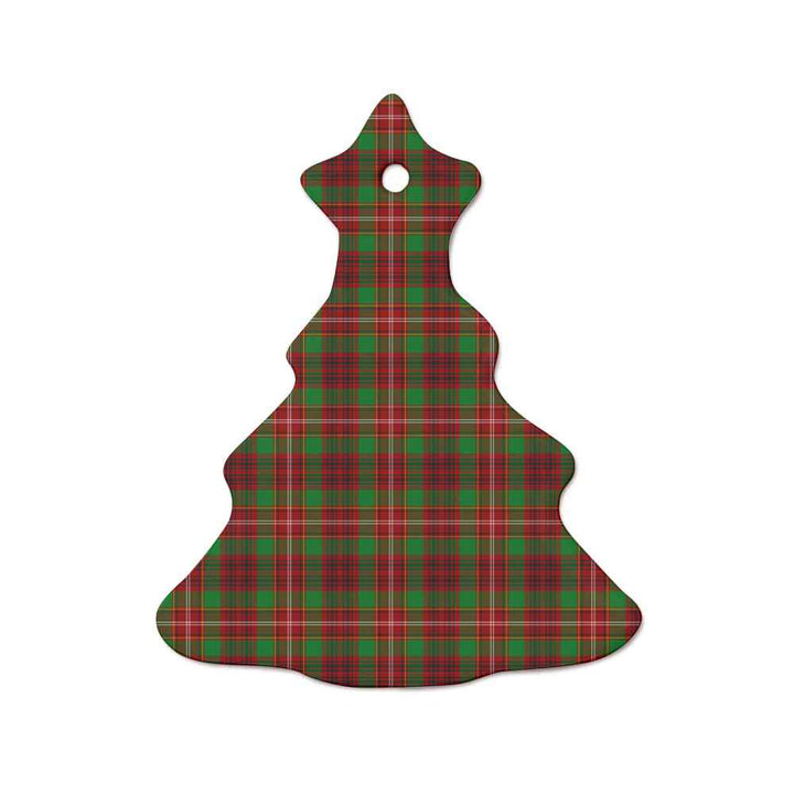 Scottish Ainslie Clan Tartan Ceramic Ornament  Tree Shape Tartan Plaid
