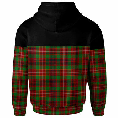 Scottish Ainslie Clan Tartan Hoodie - Horizontal Style Back Side Tartan Plaid