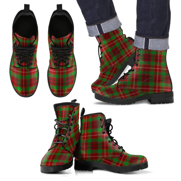 Scottish Ainslie Clan Tartan Leather Boots
