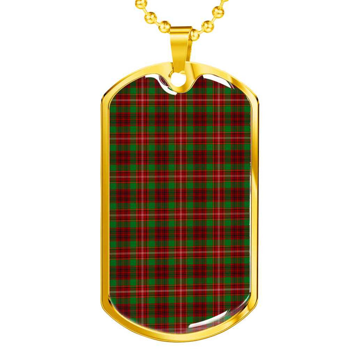 Scottish Ainslie Clan Tartan Military Dog Tag Necklace Tartan Plaid 2