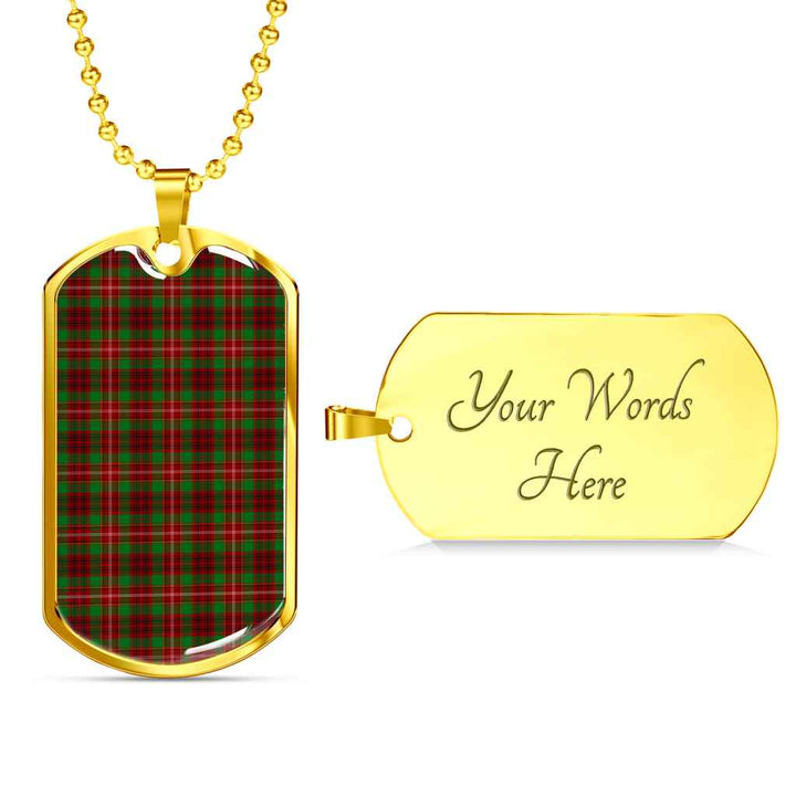 Scottish Ainslie Clan Tartan Military Dog Tag Necklace Tartan Plaid 4