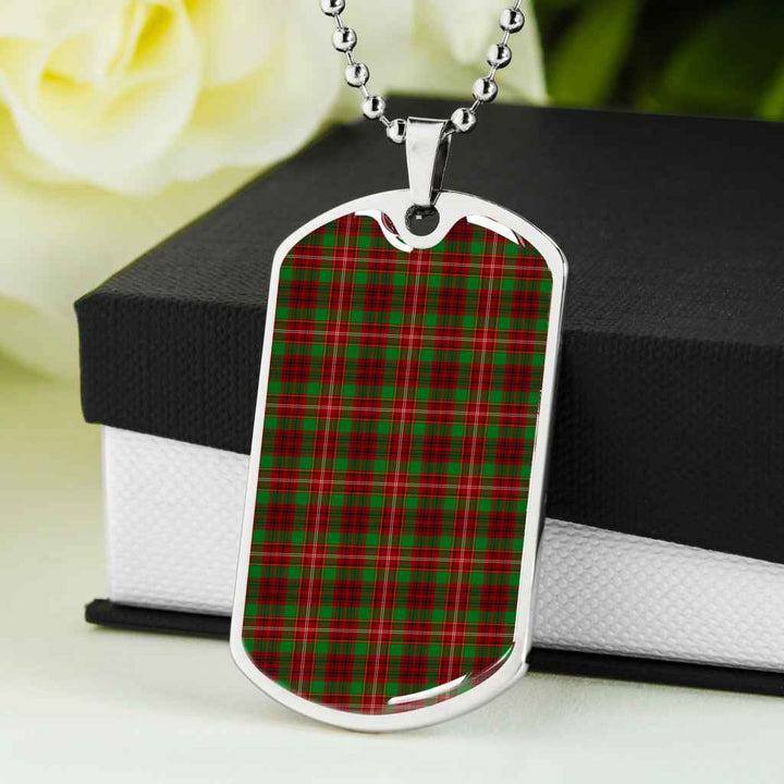 Scottish Ainslie Clan Tartan Military Dog Tag Necklace Tartan Plaid 5
