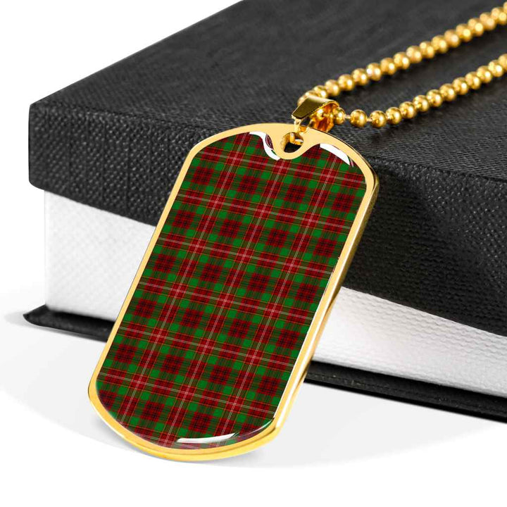 Scottish Ainslie Clan Tartan Military Dog Tag Necklace Tartan Plaid 6