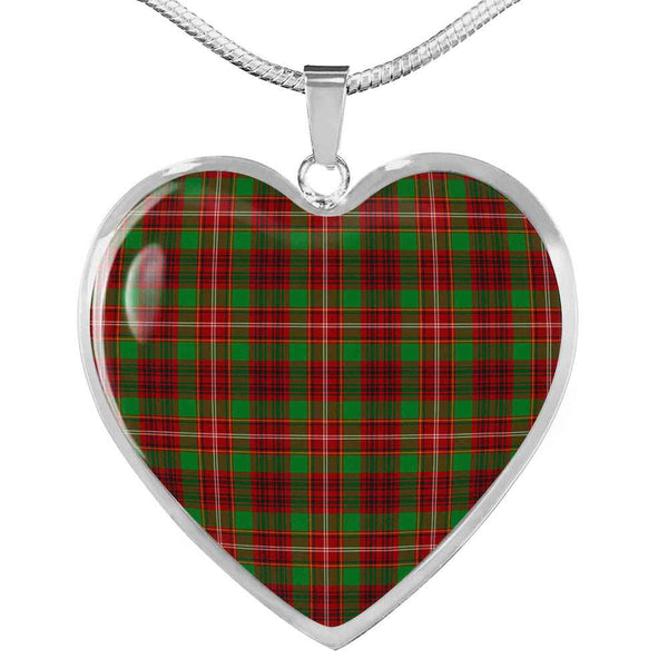 Scottish Ainslie Clan Tartan Necklace Heart Tartan Plaid 1