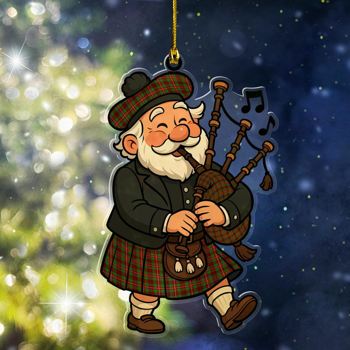 Scottish Ainslie Clan Tartan Ornament Scottish Santa In Kilt Tartan Plaid