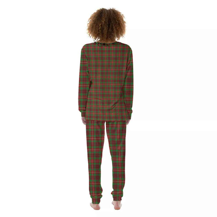 Scottish Ainslie Clan Tartan Pajama Set Women Back Side Tartan Plaid