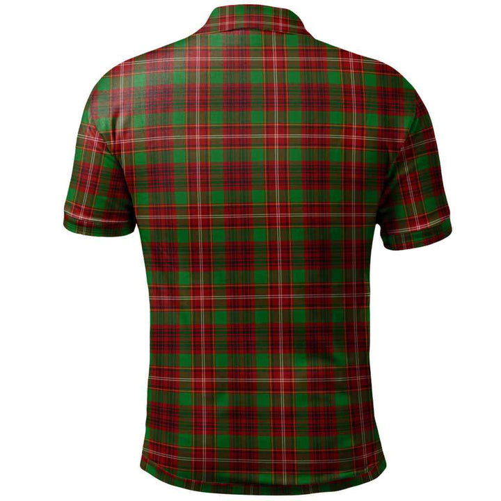 Scottish Ainslie Clan Tartan Polo Shirt Back Side Tartan Plaid