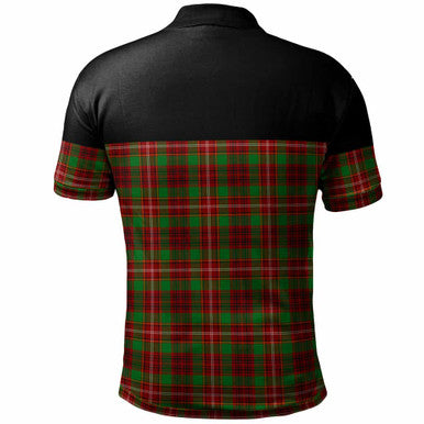 Scottish Ainslie Clan Tartan Polo Shirt - Horizontal Style Back Side Tartan Plaid