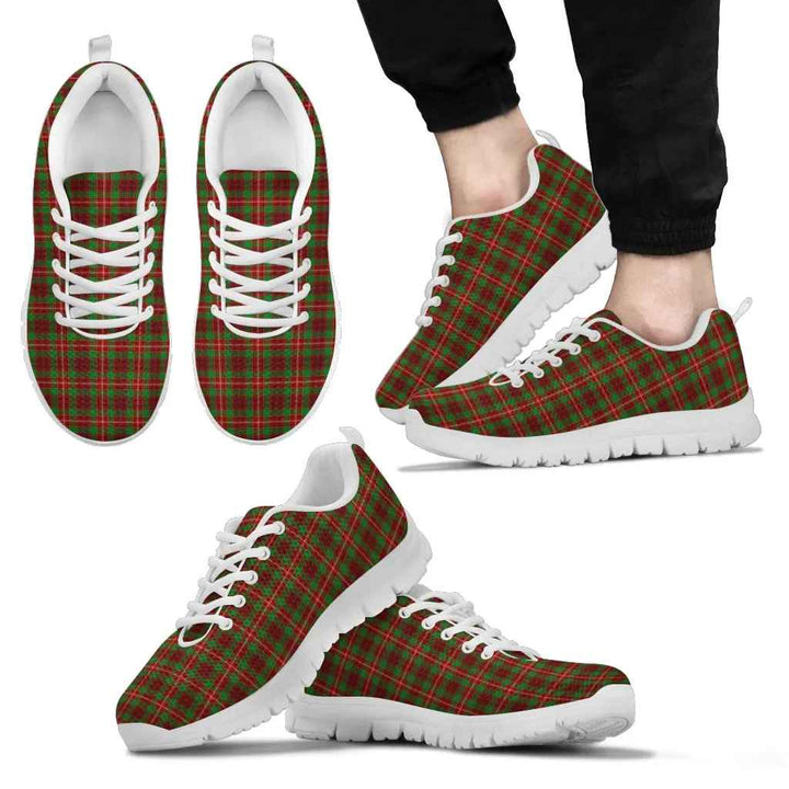 Scottish Ainslie Clan Tartan Sneakers White Sole Tartan Plaid
