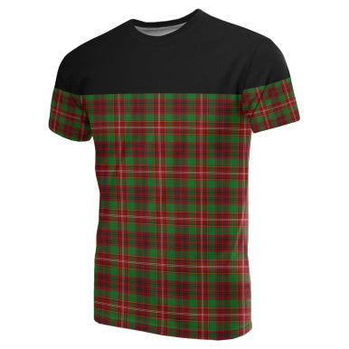 Scottish Ainslie Clan Tartan T-Shirt Horizontal Style Front Side Tartan Plaid