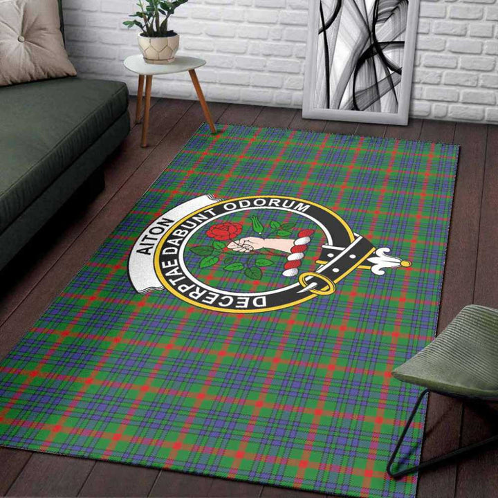 Scottish Aiton Clan Crest Tartan Area Rug Tartan Plaid 3