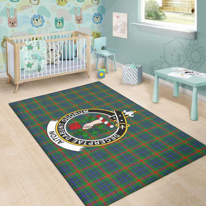 Scottish Aiton Clan Crest Tartan Area Rug Tartan Plaid 5
