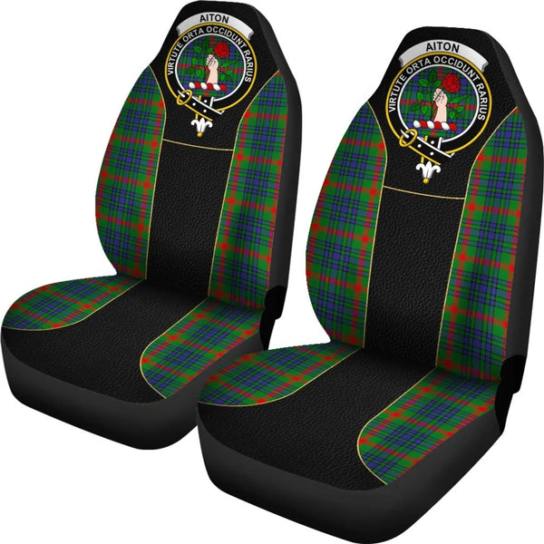 Scottish Aiton Clan Crest Tartan Car Seat Covers - Special Style 2